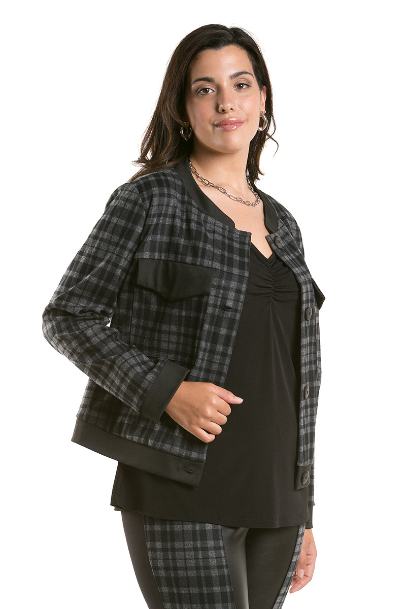 CHAQUETA BOLSILLOS CUADROS
